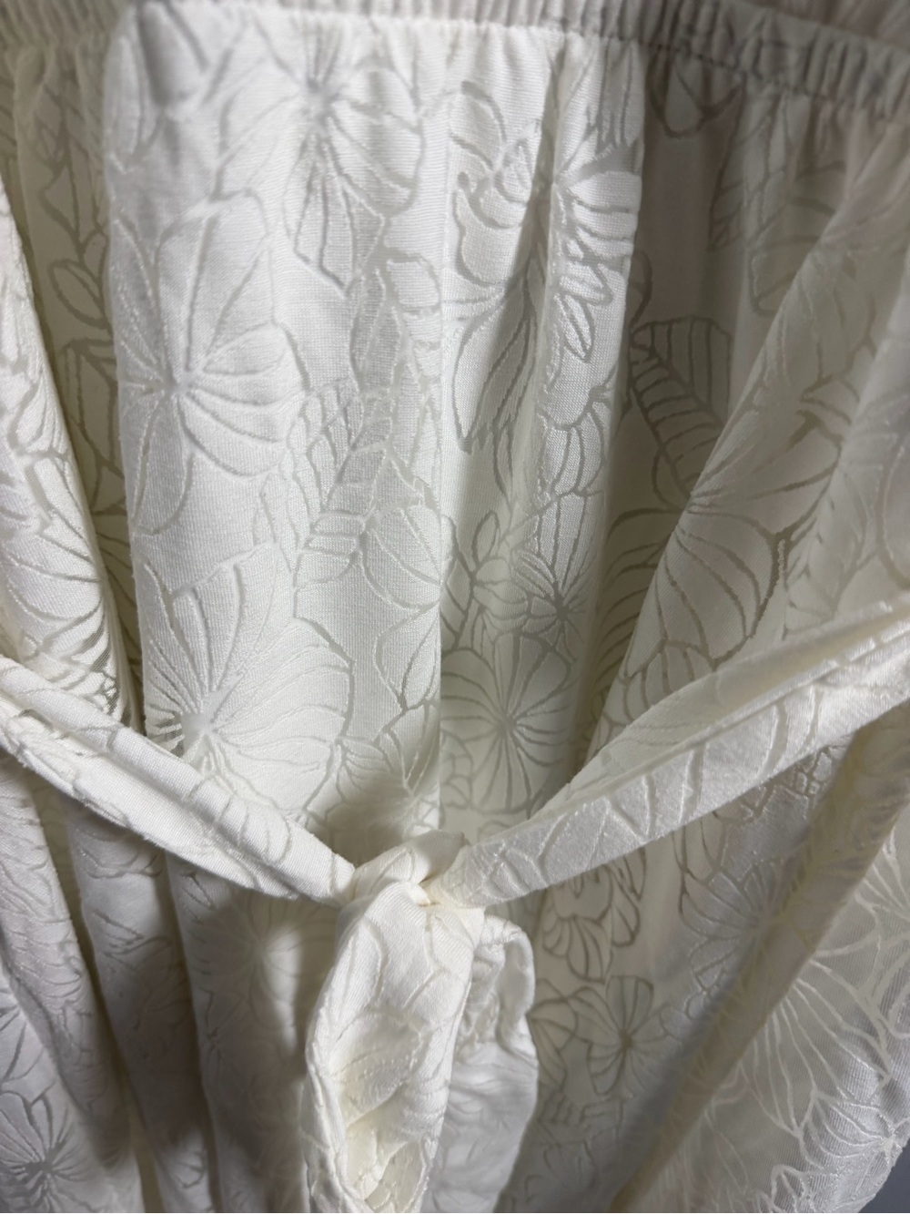 Lane Bryant White Lace V-Neck Maxi Dress with Tie Waist 26/28 - Picture 11 of 12